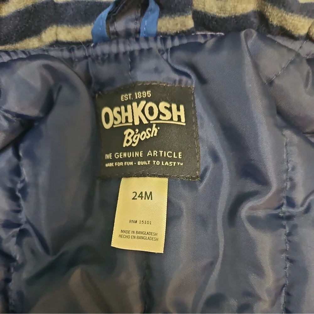 Oshkosh B’gosh Toddler Baby Hooded Winter Coat Boys 24M Blue